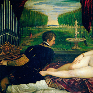 Venus with an Organist and Cupid, c. 1540-50 (oil on canvas)