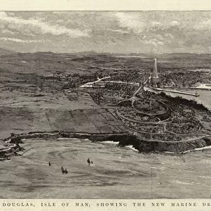 View of Douglas, Isle of Man, showing the New Marine Drive (engraving)