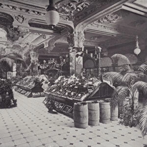 View of the Fruit and Vegetable Department, Harrods (litho)