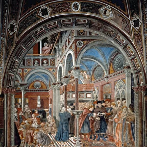 View of the orphanage of Santa Maria della Scala in Siena. 15th century (fresco)