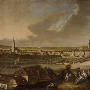 View over Potsdam from Brauhausberg, 1772 (oil on canvas)