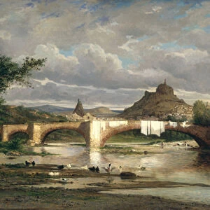 View of Puy-en-Velay from Espaly, 1872 (oil on canvas)