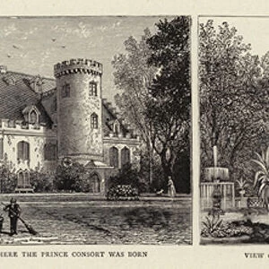 View of the Rosenau, where the Prince Consort was Born (engraving)