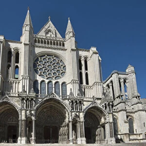 View of the south portal of the Cathedrale de Chartres