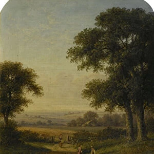A View in Surrey, late 19th century (oil on canvas)