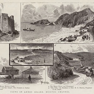 Views in Lundy Island, Bristol Channel (engraving)