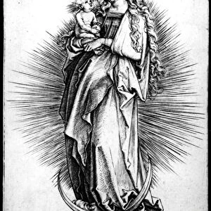 The Virgin and Child on a Crescent, 1499 (engraving)