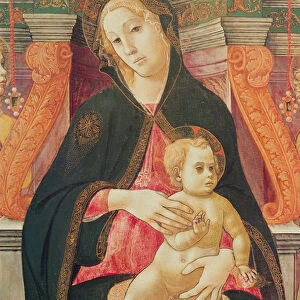 Detail of the Virgin and Child (oil on panel)