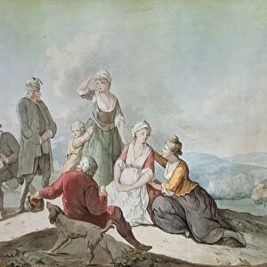 Voltaire Conversing with the Peasants in Ferney (oil on panel)