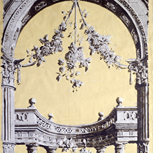 Wallpaper, c. 1790 Chiaroscuro print from woodblock, from Bourton-on-the-Water