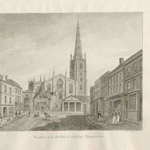 Walsall Town and Church: sepia wash drawing, 1845 (drawing)