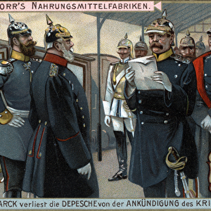 War of 1870. Prussian General Otto von Bismarck (1815-1898