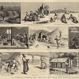 A Weeks Camping out and Hunting near the Horton Plains, Ceylon (engraving)