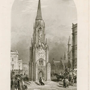 Wellingtons Testimonial Clock Tower, London Bridge, Southwark (engraving)