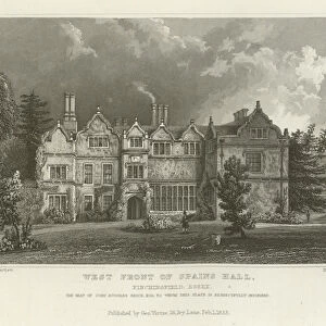West Front of Spains Hall, Finchingfield, Essex, the Seat of John Ruggles Brice, Esquire (engraving)