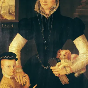 A Widow and her Son, 1564 (oil on panel)