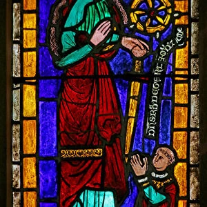 Window depicting Saint Catherine with Donor (stained glass)