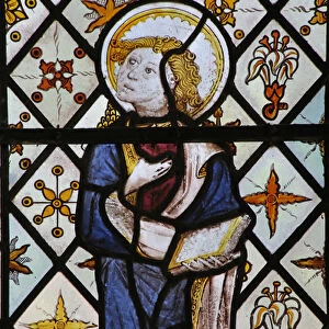 Window St Nectan Chapel Ew depicting St John from a Crucifixion scene (stained glass)