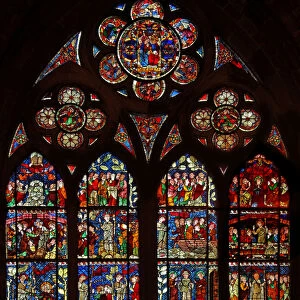 Window w14 depicting scenes of the Resurrection cycle (stained glass)