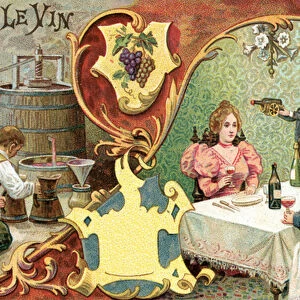 Wine, 1899 (colour litho)