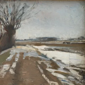 Winter Landscape. Utterslev near Copenhagen, 1887 (oil on canvas)