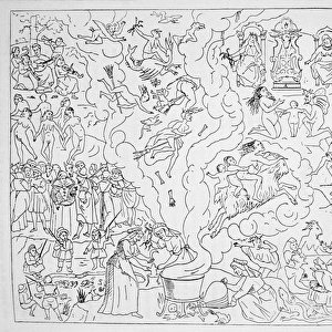The Witches Sabbath, copy of an illustration from Tableau de l'