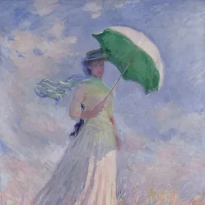 Woman with a Parasol Print, 1886 (oil on canvas) by Monet. Art
