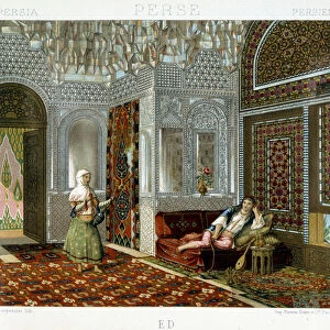 Women in a living room in Persia - in "The historical costume"