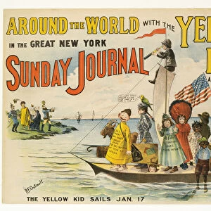 Around the World with the Yellow Kid, 1897 (colour litho)