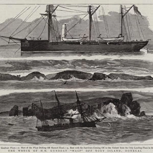 The Wreck of HM Gunboat "Wasp"off Tory Island, Donegal (engraving)