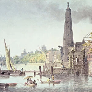 York Buildings, looking towards Westminster, with a View of the Water Tower, 1797