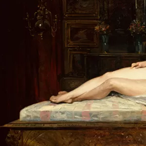 Young Nude Reclining (oil on canvas)