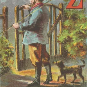 colorful。 Zachary Shuts the Gate in 1870 Illustration by J Howard. Art