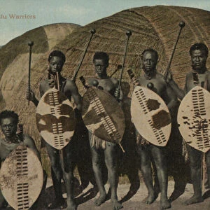 Zulu warriors (colour photo)