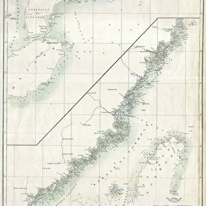 1863, Cassells Dispatch Atlas Map of Taiwan, Formosa and the Hainan Coast of China