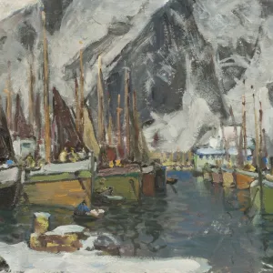 Anna Boberg 1864-1935 Fishing Boats Svolvaer