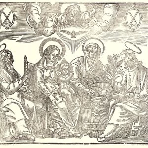 Anonymous (Italian). Holy Family, 16th century (restrike printed 19th or 20th century)