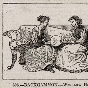 Backgammon Winslow Homer American 1836-1910 Wood engraving