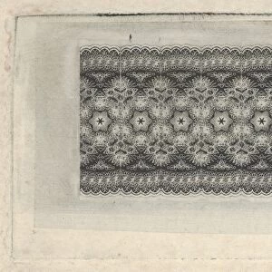 Banknote motif band lace lathe work ornament