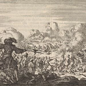 Sea battle at Beachy Head, 1690; Image of the bloody sea battal
