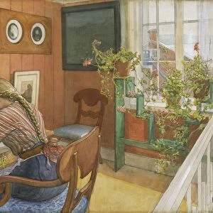 Carl Larsson Letter-Writing Letter Writing Painting