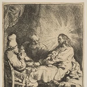 Christ Emmaus Smaller Plate 1634 Etching touches