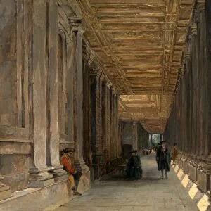 The Colonnade of Queen Marys House, Greenwich, London Signed lower left: J