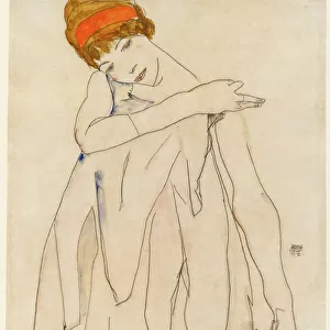 Egon Schiele, Dancer (Die TaÔé¼nzerin), Austrian, 1890 - 1918, 1913, watercolor