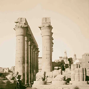 Egyptian views Luxor Colonnade Temple 1900 Egypt