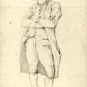 Franazois-Andra Vincent, French (1746-1816), A Gentleman Standing with His Arms Crossed