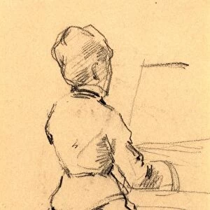 Jean-Louis Forain, French (1852-1931), Young Woman Seated at a Piano [verso], c. 1890