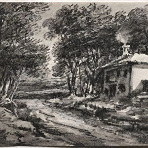 Landscape Cottage recto 1820s Thomas Monro British