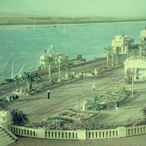 Luxor Nile garden Winter Palace Hotel 1950 Egypt