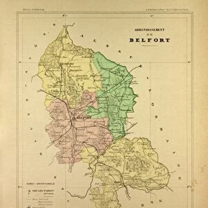 Map of Arrondissement De Belfort, France